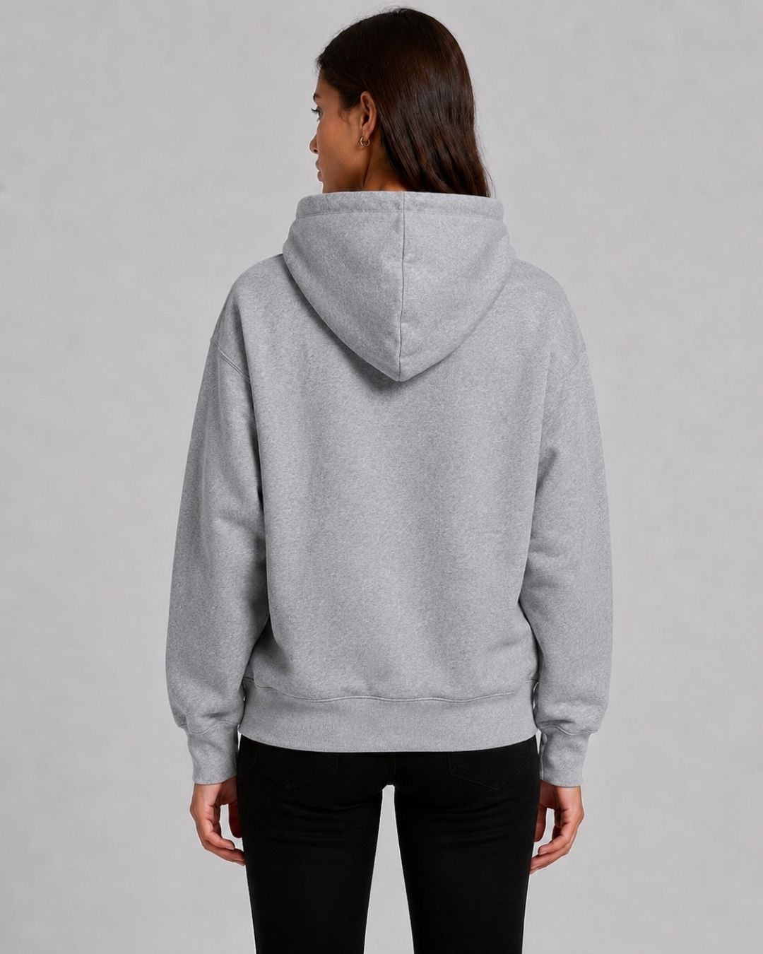 Back_KSL_Zip Hood in Grey Marle_Model