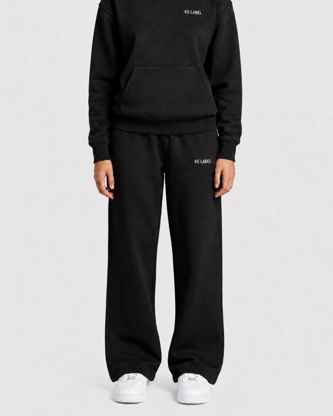 Front_KSL_Sweat_Pants_in_Black_Model
