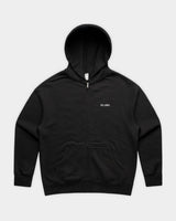 Front_KSL_Zip Hood in Black_Model_Flatlay