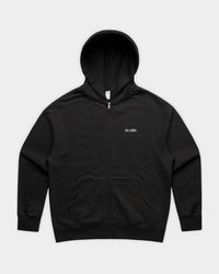 Front_KSL_Zip Hood in Black_Model_Flatlay