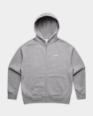 Front_KSL_Zip Hood in Grey Marle_Flatlay