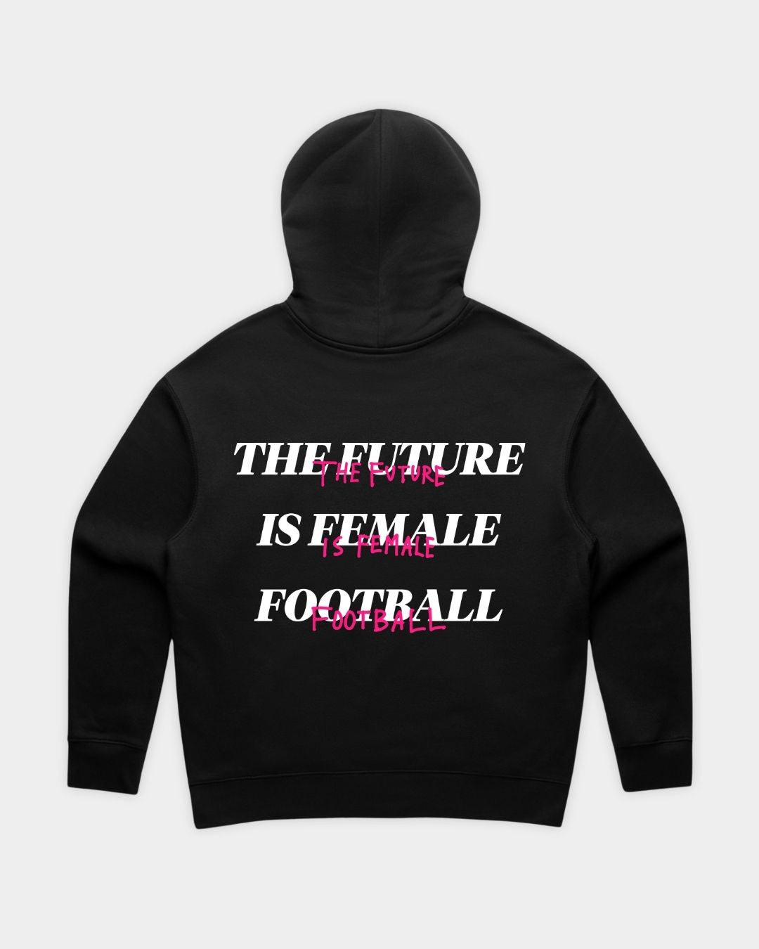 HER ERA Essential Hood in Black Flatlay Back