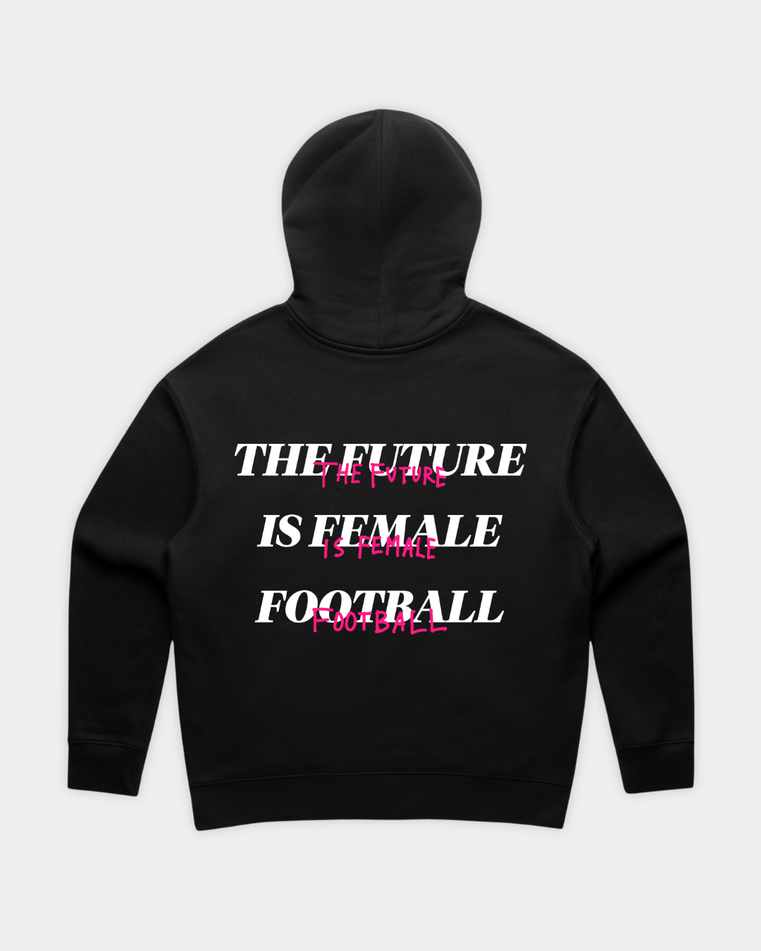 HER ERA Essential Hood in Black Flatlay Back