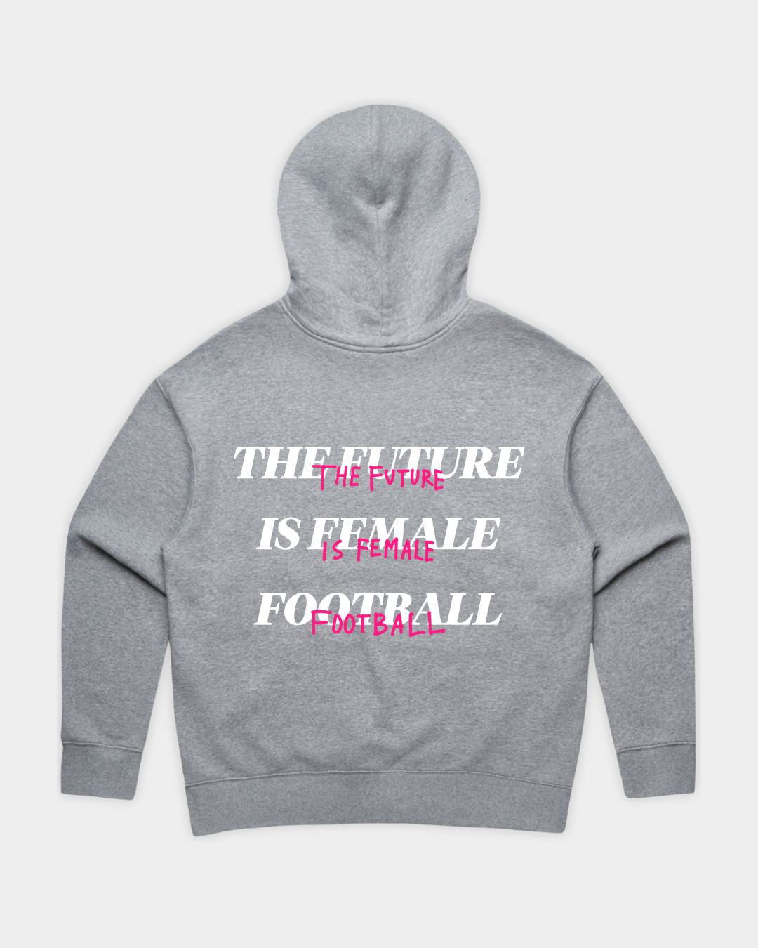 HER ERA Essential Hood in Grey Marle Flatlay Back