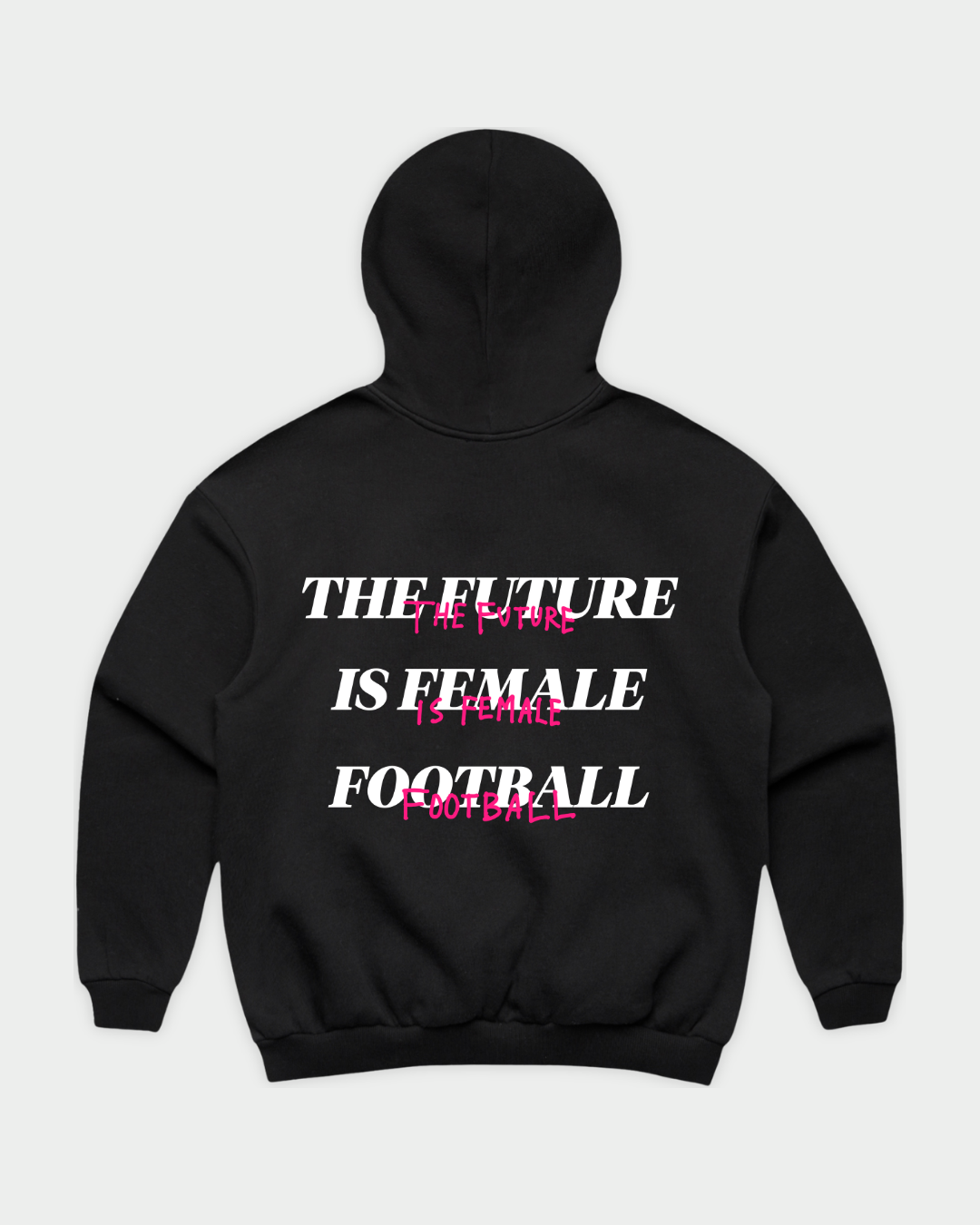 HER ERA Oversized Hood in Black Flatlay Back