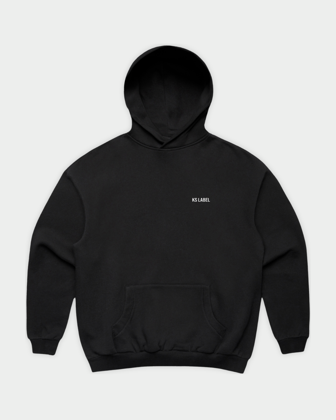 HER ERA Oversized Hood in Black Flatlay Front