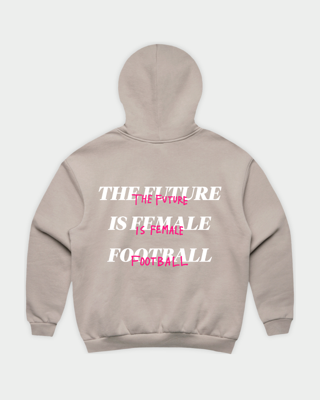 HER ERA Oversized Hood in Mushroom Flatlay Back