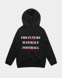 HER ERA Youth Hood in Black Flatlay Back