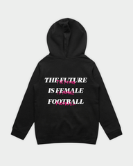 HER ERA Youth Hood in Black Flatlay Back