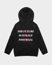 HER ERA Youth Hood in Black Flatlay Back