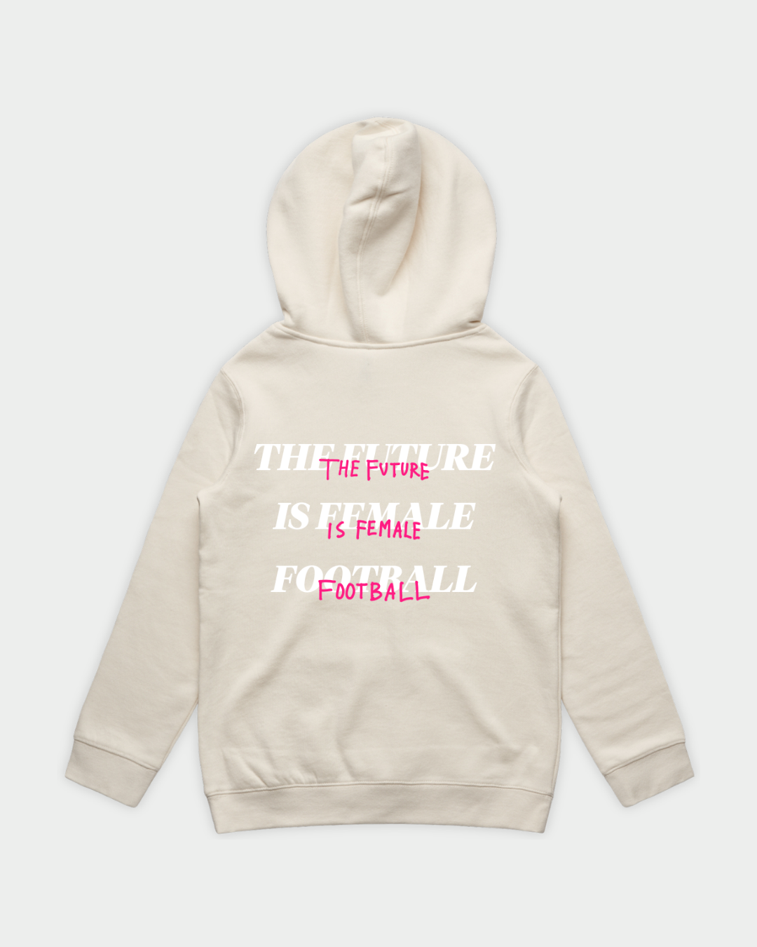HER ERA Youth Hood in Ecru Flatlay Back