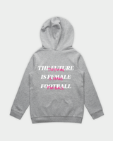 HER ERA Youth Hood in Grey Marle Flatlay Back