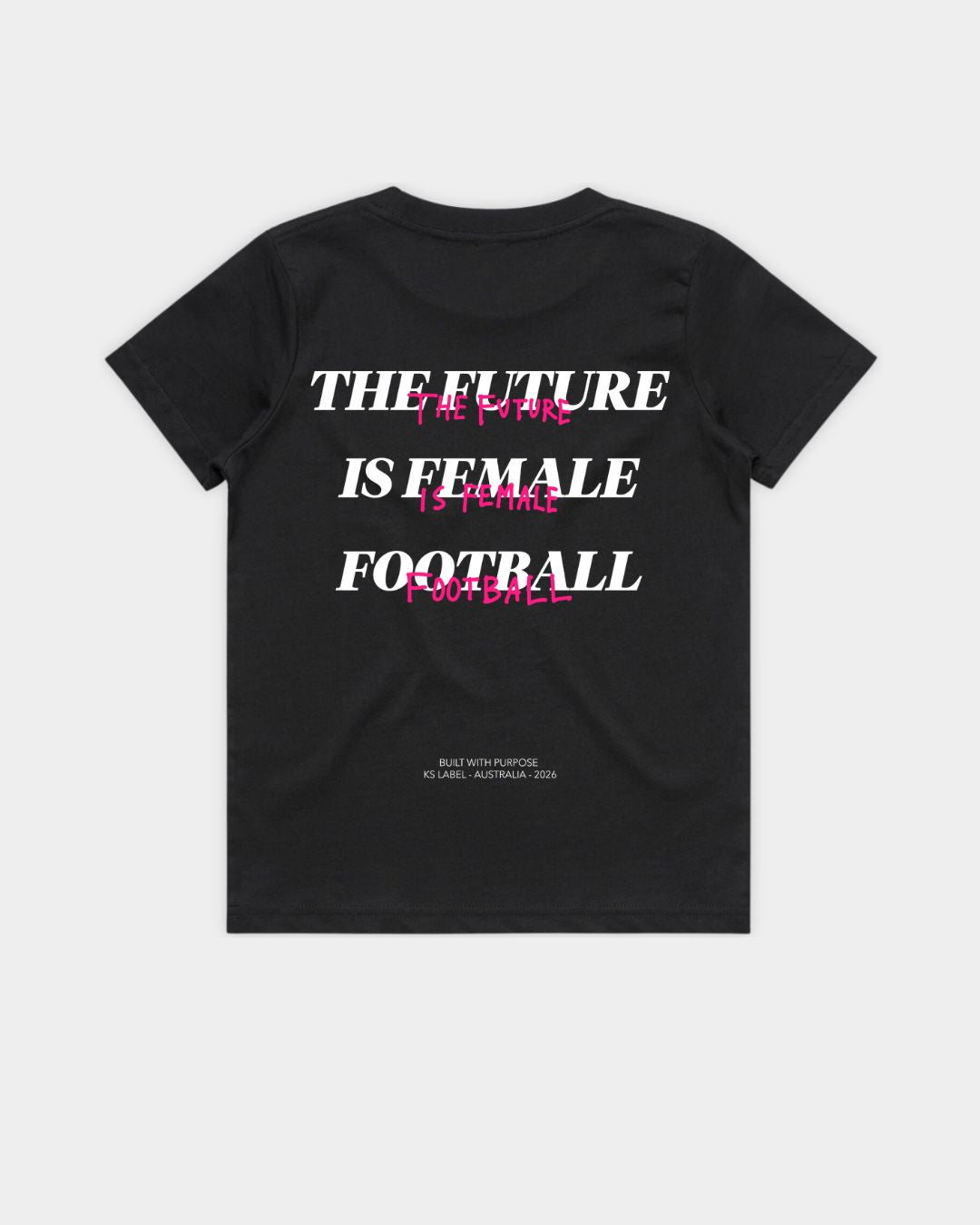 Her Era Essential Black Youth Flatlay Back