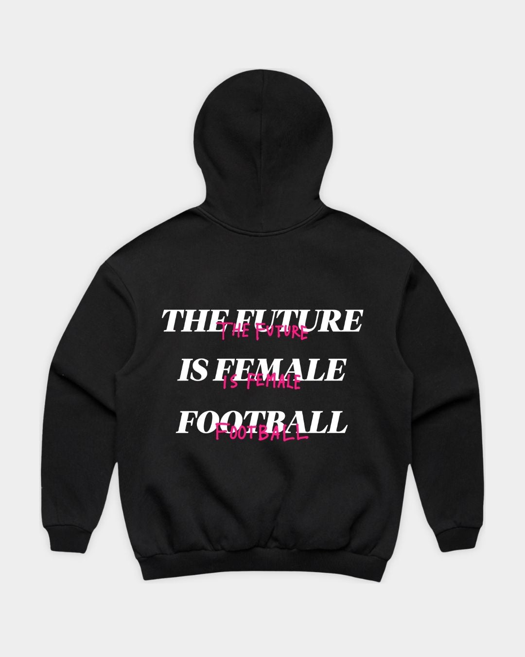 Her Era Oversized Hood in Black Flatlay Back