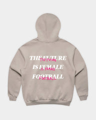 Her Era Oversized Hood in Mushroom Flatlay Back