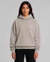 Her Era Oversized Hood in Mushroom Model Front