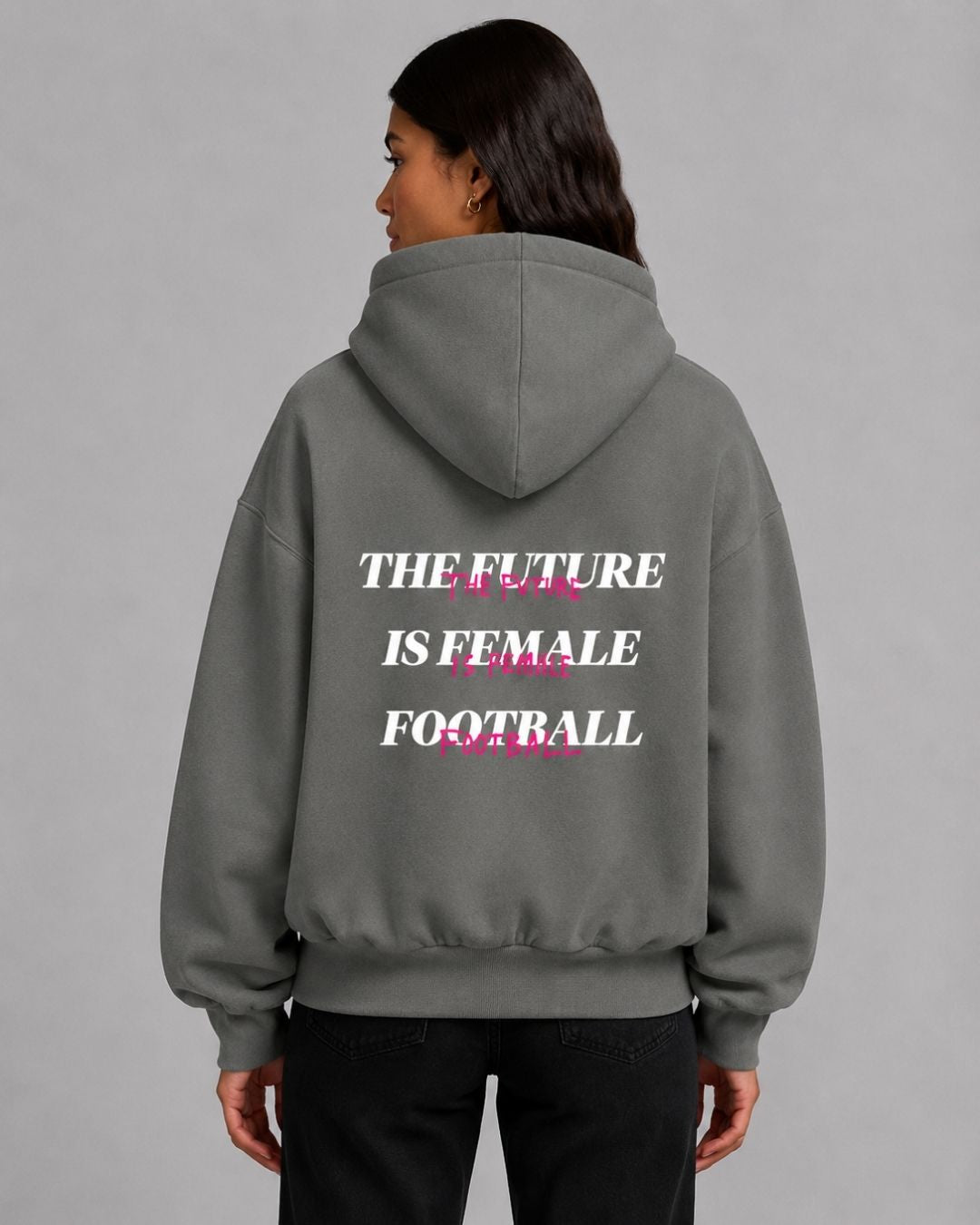 Her Era Oversized Hood in Shadow Model Back
