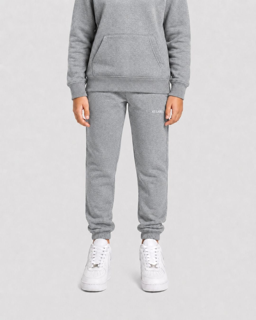 KSL_Youth_Sweat_Pants_in_Grey Marle_Model_Front