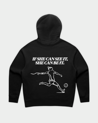 SHE CAN Essential Hood in Black Flatlay Back