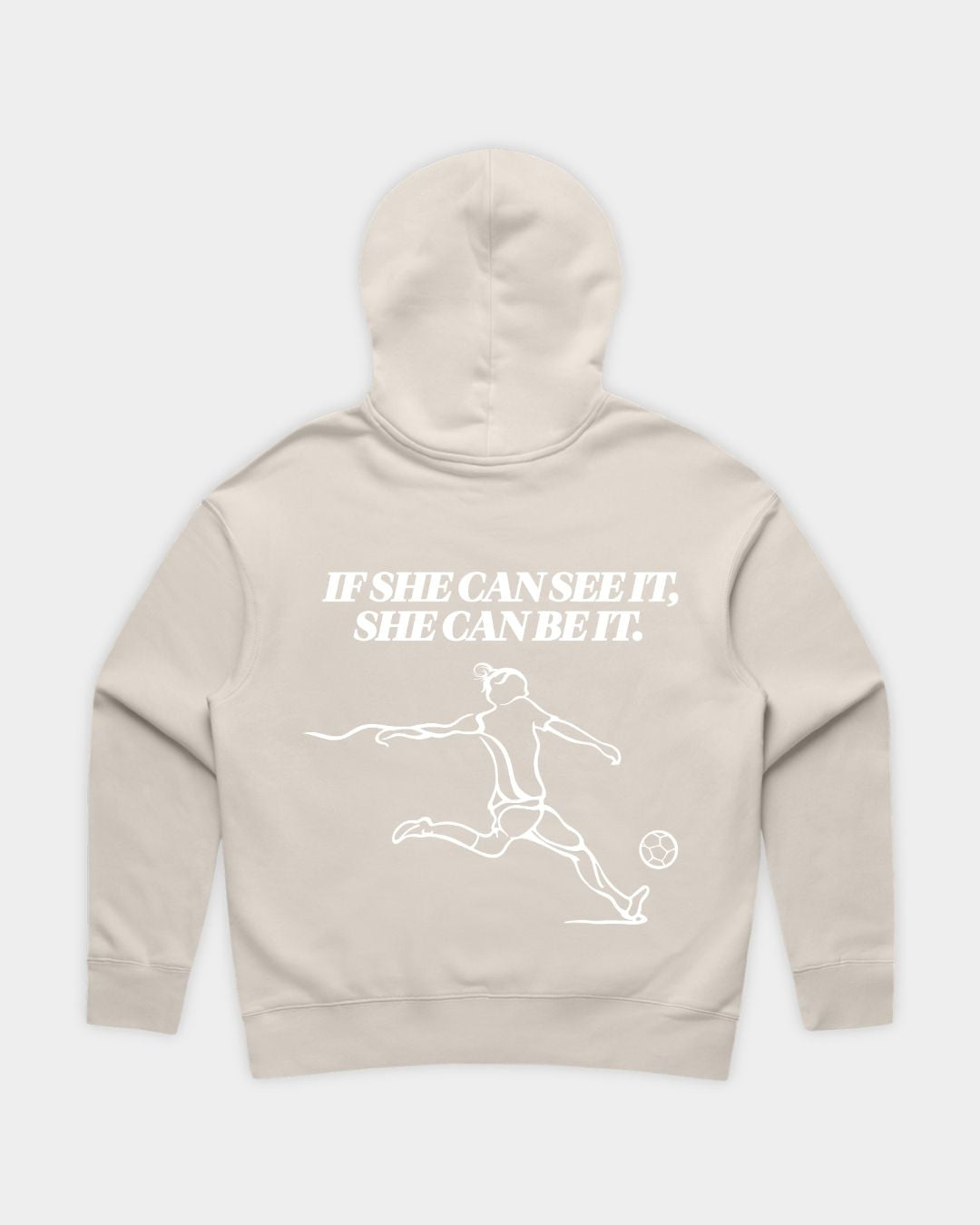 SHE CAN Essential Hood in Bone Flatlay Back