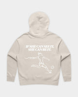 SHE CAN Essential Hood in Bone Flatlay Back