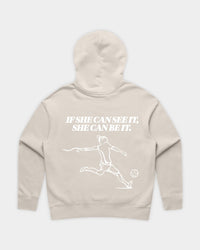 SHE CAN Essential Hood in Bone Flatlay Back