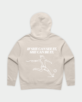 SHE CAN Essential Hood in Bone Flatlay Back