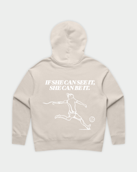 SHE CAN Essential Hood in Bone Flatlay Back