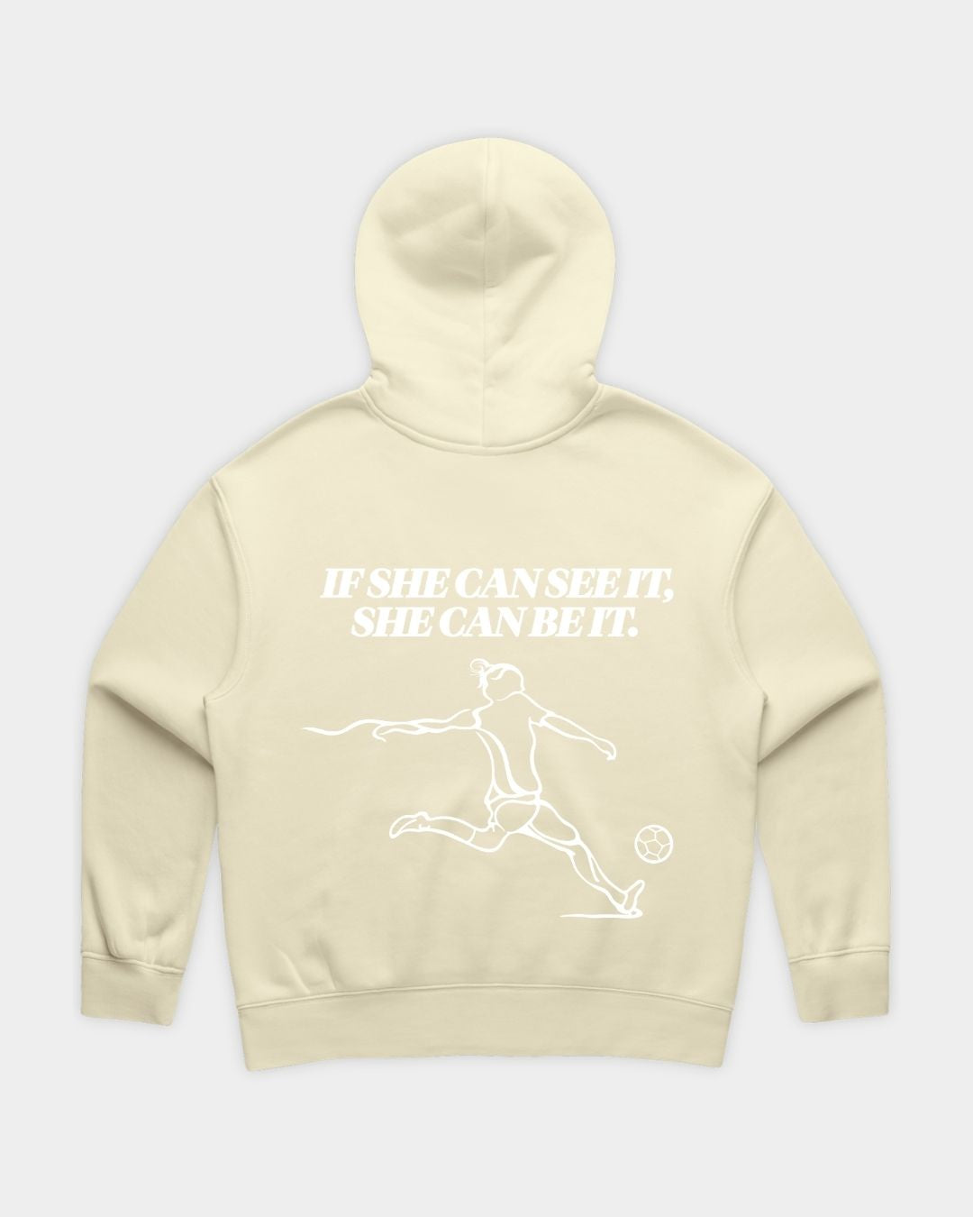 SHE CAN Essential Hood in Butter Flatlay Back