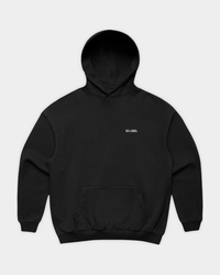 SHE CAN Oversized Hood in Black Flatlay Front