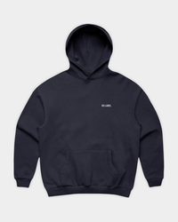 SHE CAN Oversized Hood in Ink Blue Flatlay Front