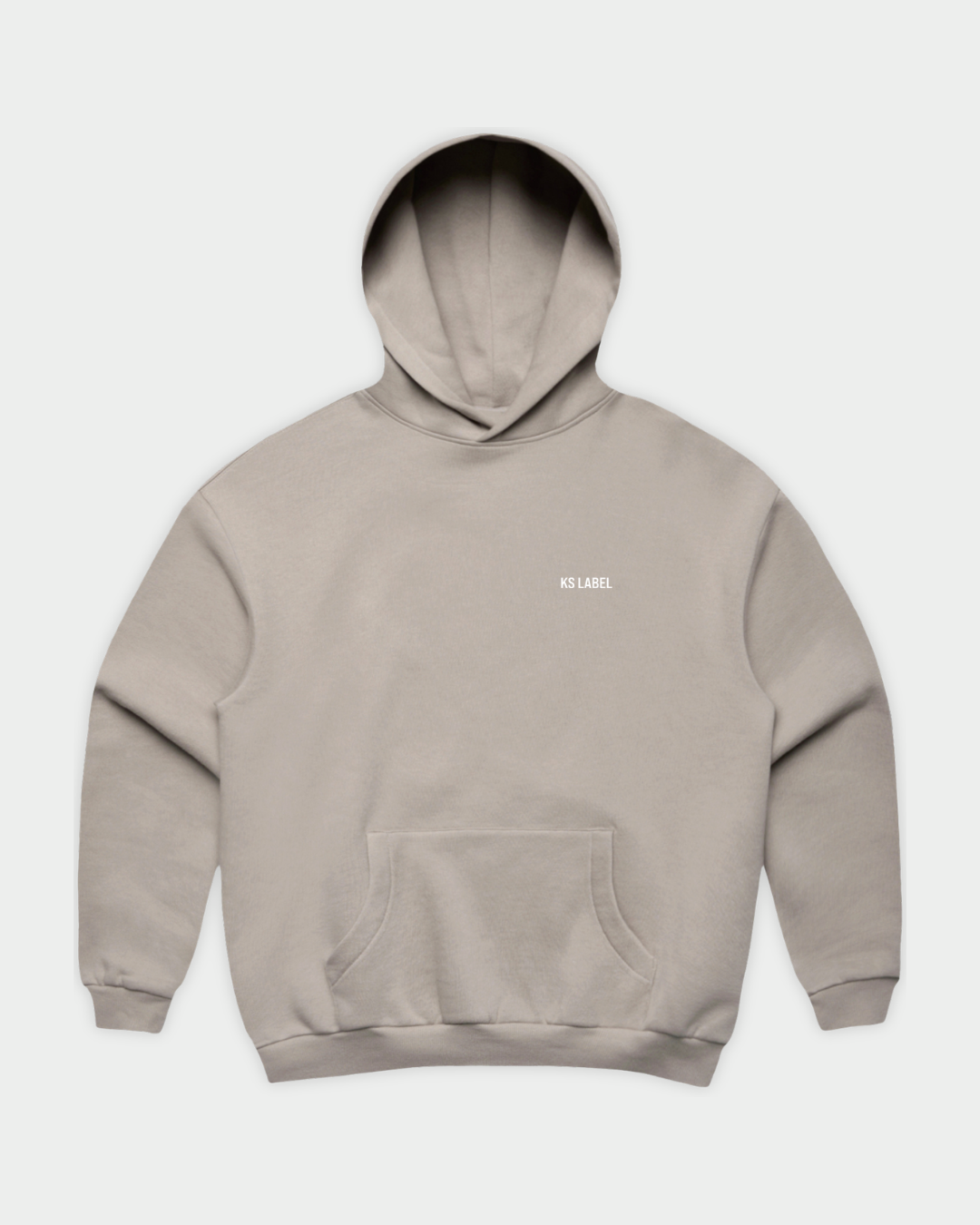 SHE CAN Oversized Hood in Mushroom Flatlay Front