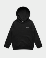 SHE CAN Youth Hood in Black Flatlay Front