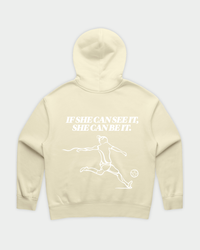 SHE can Essential Hood in Butter Back  Flatlay
