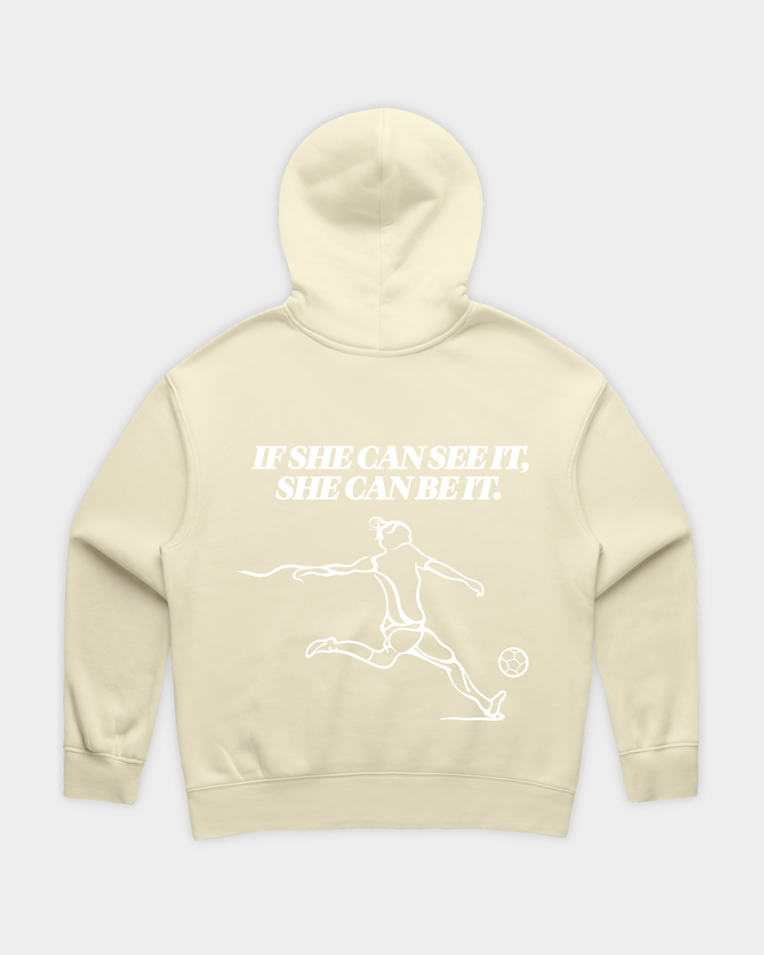 SHE can Essential Hood in Butter Back  Flatlay