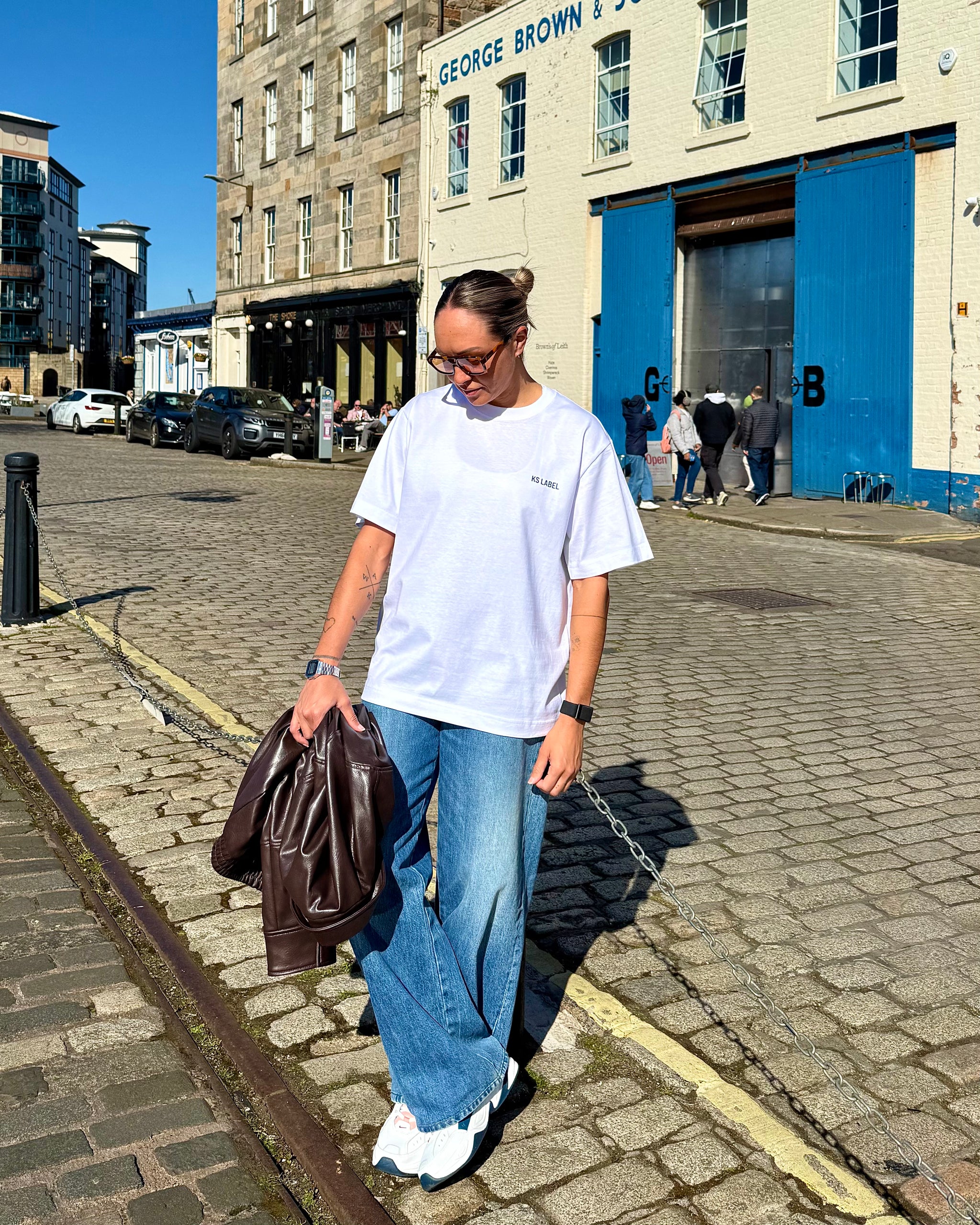 Kyah in She Can White Tee for KS Label