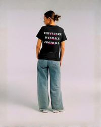 Model wearing the back of the black Her Era Essential by KS Label